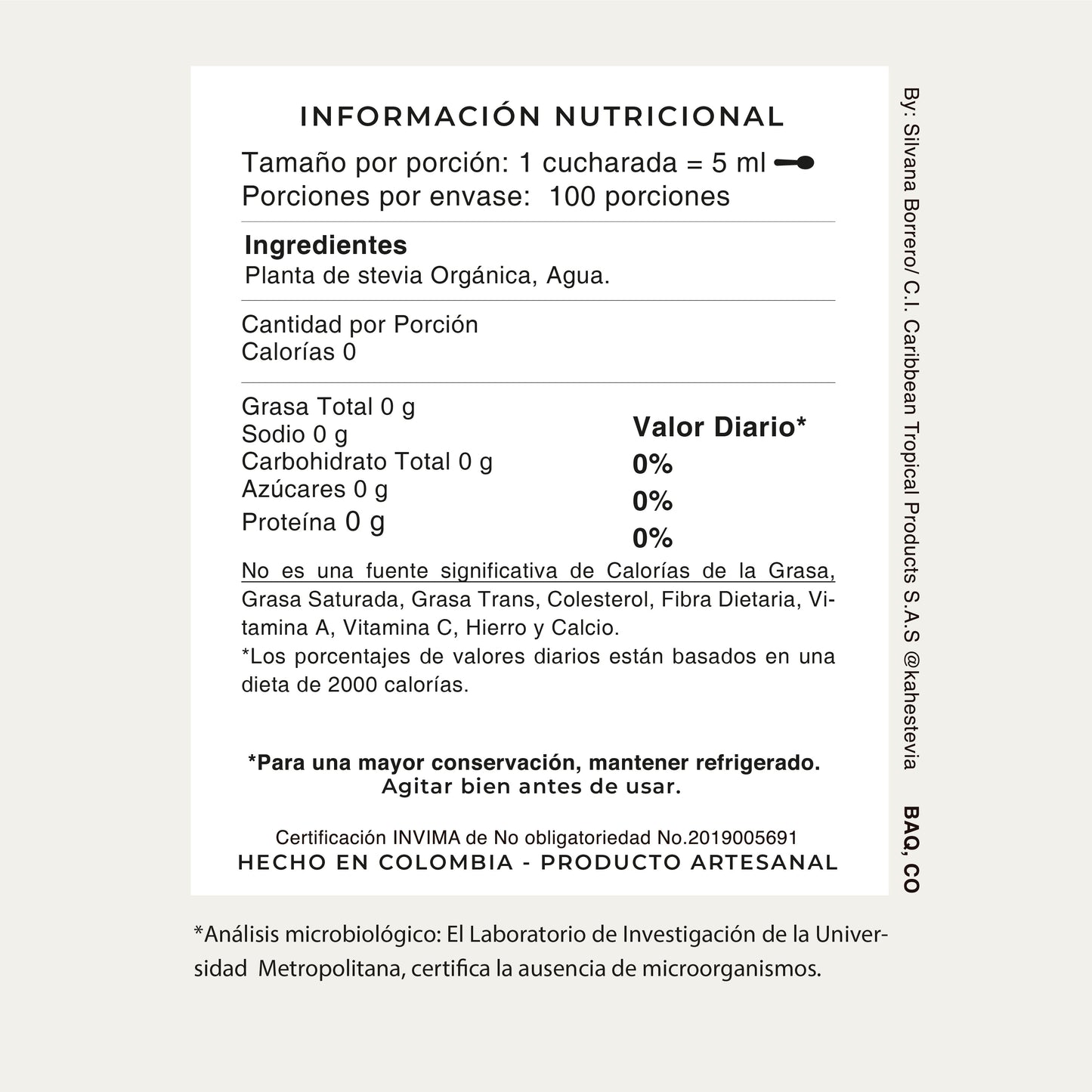 Stevia Líquida botella 500ml